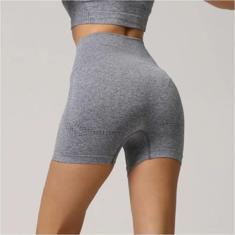 New Style High Waist Seamless Leggings Gym Shorts Fitness Yoga Short Scrunch Sports Yoga Shorts Spandex Pink Short Pants