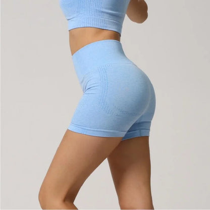 New Style High Waist Seamless Leggings Gym Shorts Fitness Yoga Short Scrunch Sports Yoga Shorts Spandex Pink Short Pants