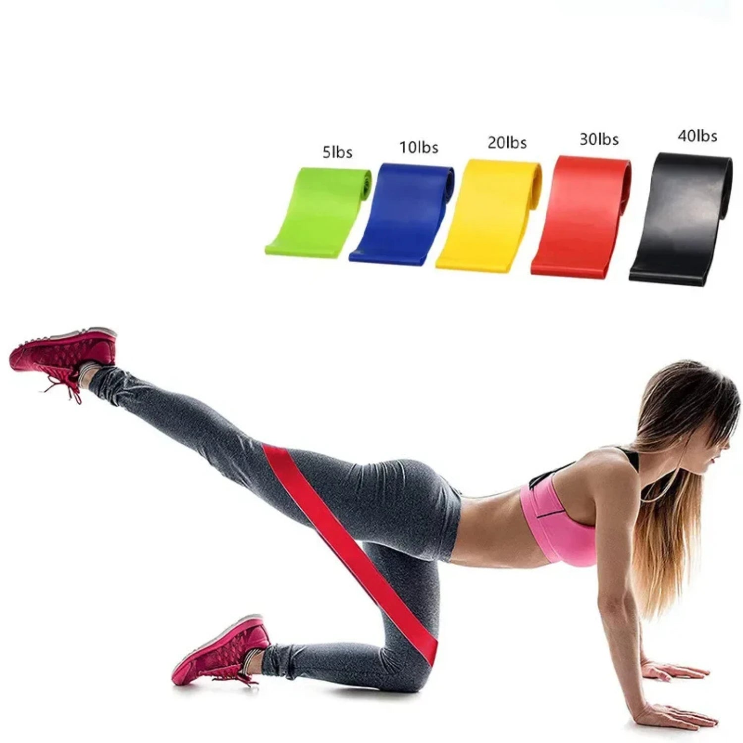 New 1Pcs Yoga Resistance Bands Fitness Rubber Band Elastic Set Circle Expander Bands Gym Fitness Booty Band Workout